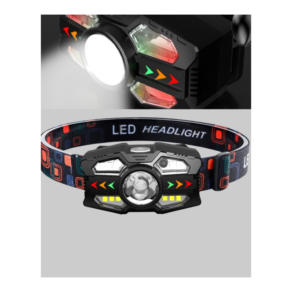 Şarj Edilebilir LED Far Hareket Sensörlü 5 Modlu Outdoor Yeni Nesil