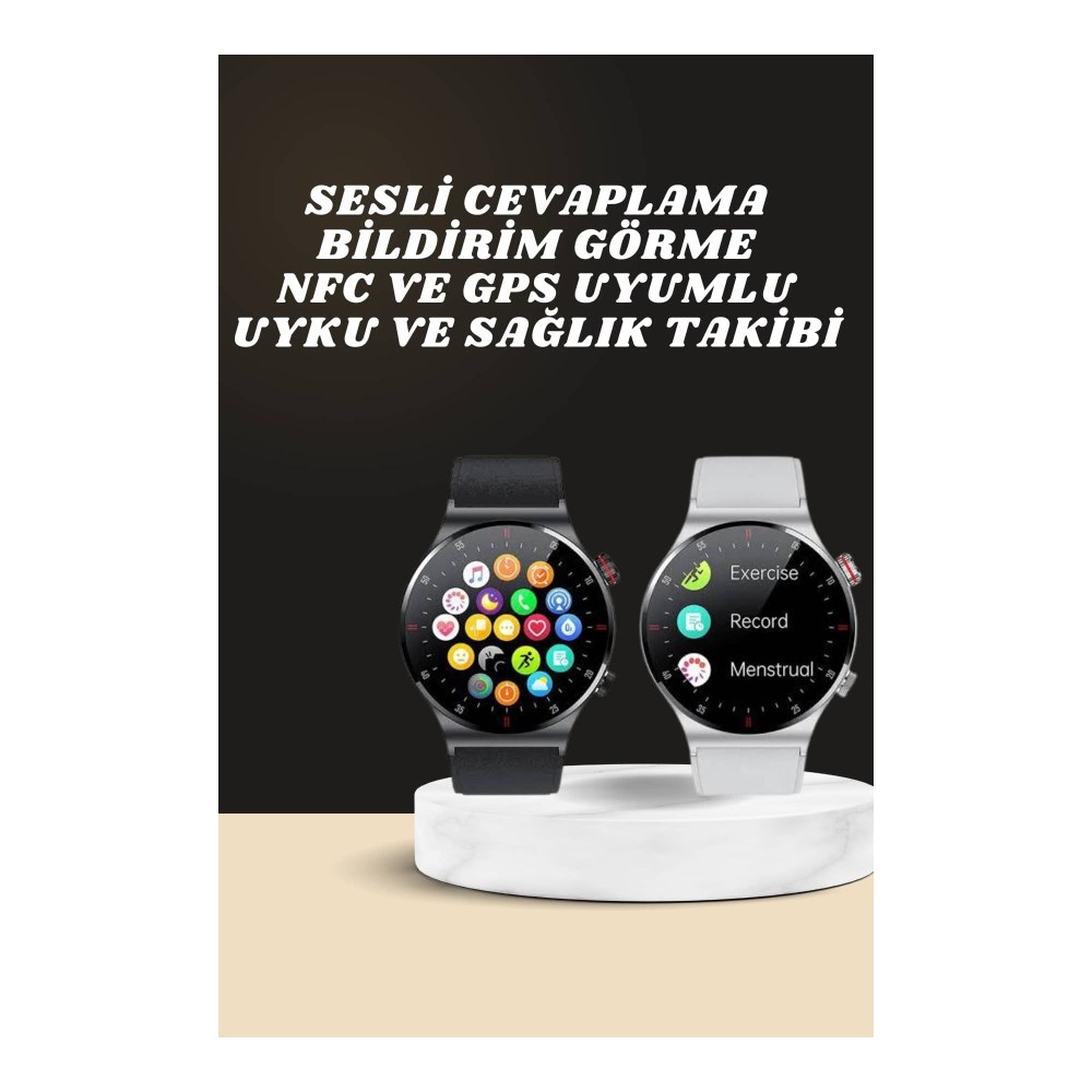 Akıllı Saat Çoklu Kordon Seçeneği Amoled Ekran Çok Fonksiyonlu Bluetooth Bağlantılı Yeni Nesil