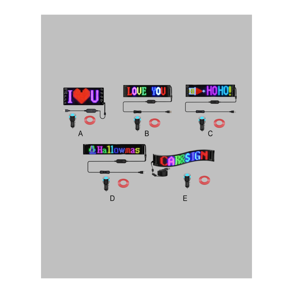 RGB Kayar Yazılı LED Reklam Ekranı – USB Bağlantılı Esnek Tasarım