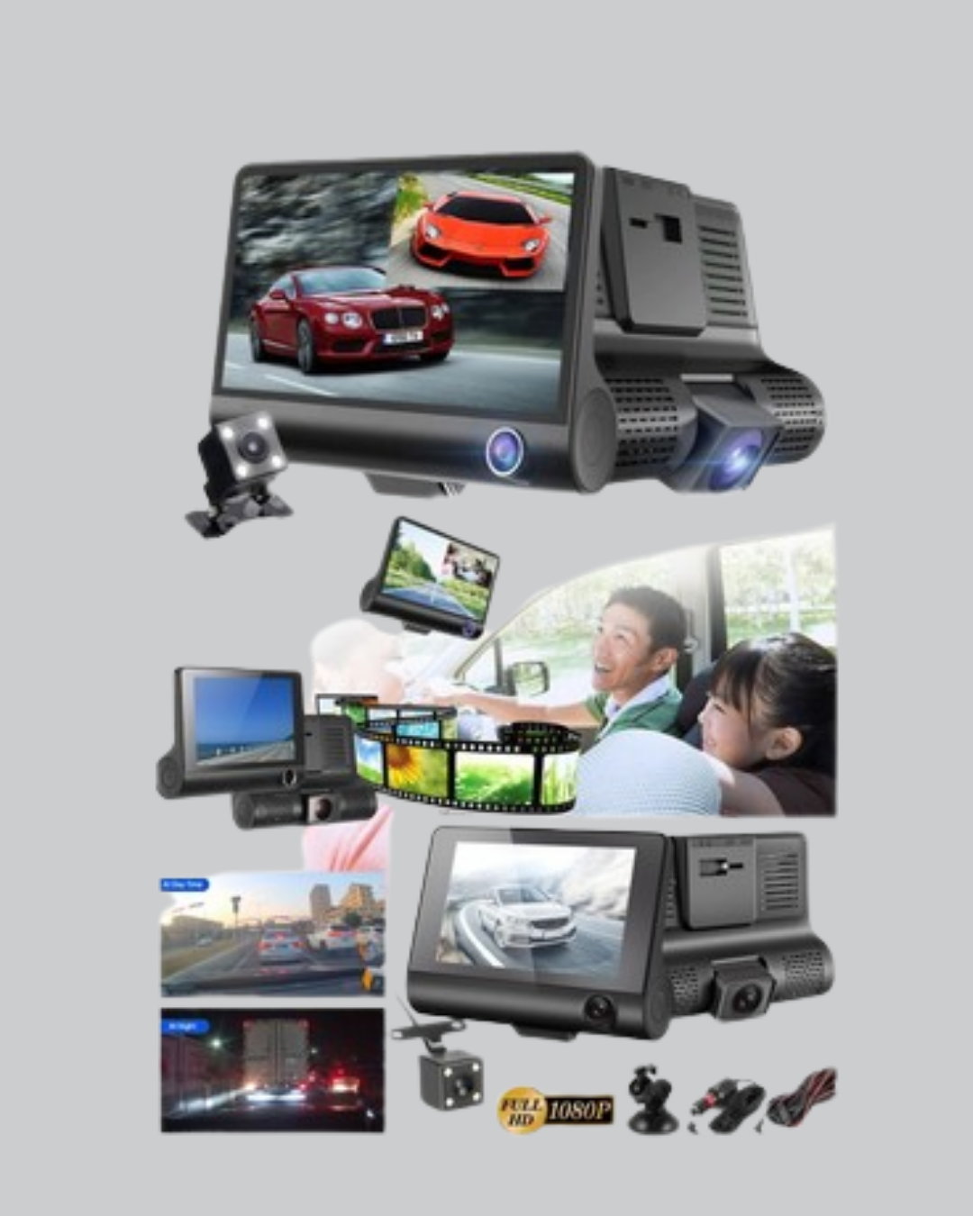 G-Sensör, Park Modu ve Döngüsel Kayıt Destekli Araç DVR