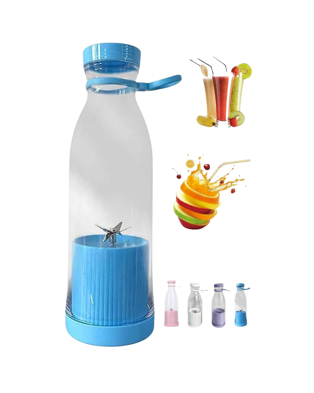Mini Blender USB Şarjlı 380 ml Smoothie Hazırlayıcı Hafif ve Pratik Tasarım