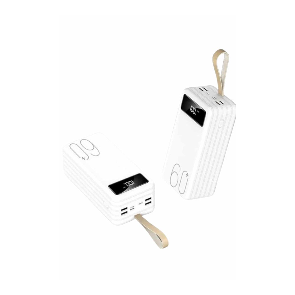 Powerbank 60.000 Mah Taşınabilir Şarj Hızlı El Fenerli Dijital Göstergeli Yeni Nesil