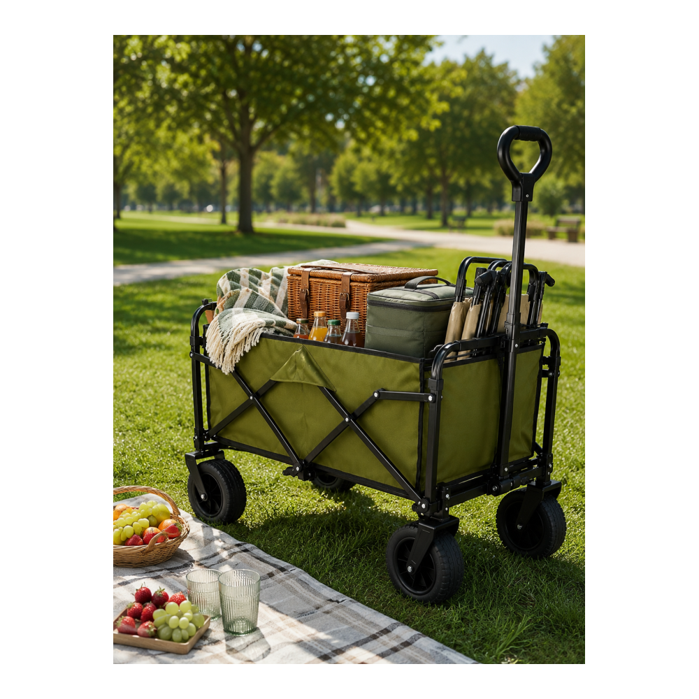 130 KG Taşıma Kapasiteli Katlanabilir Wagon Taşıma Arabası