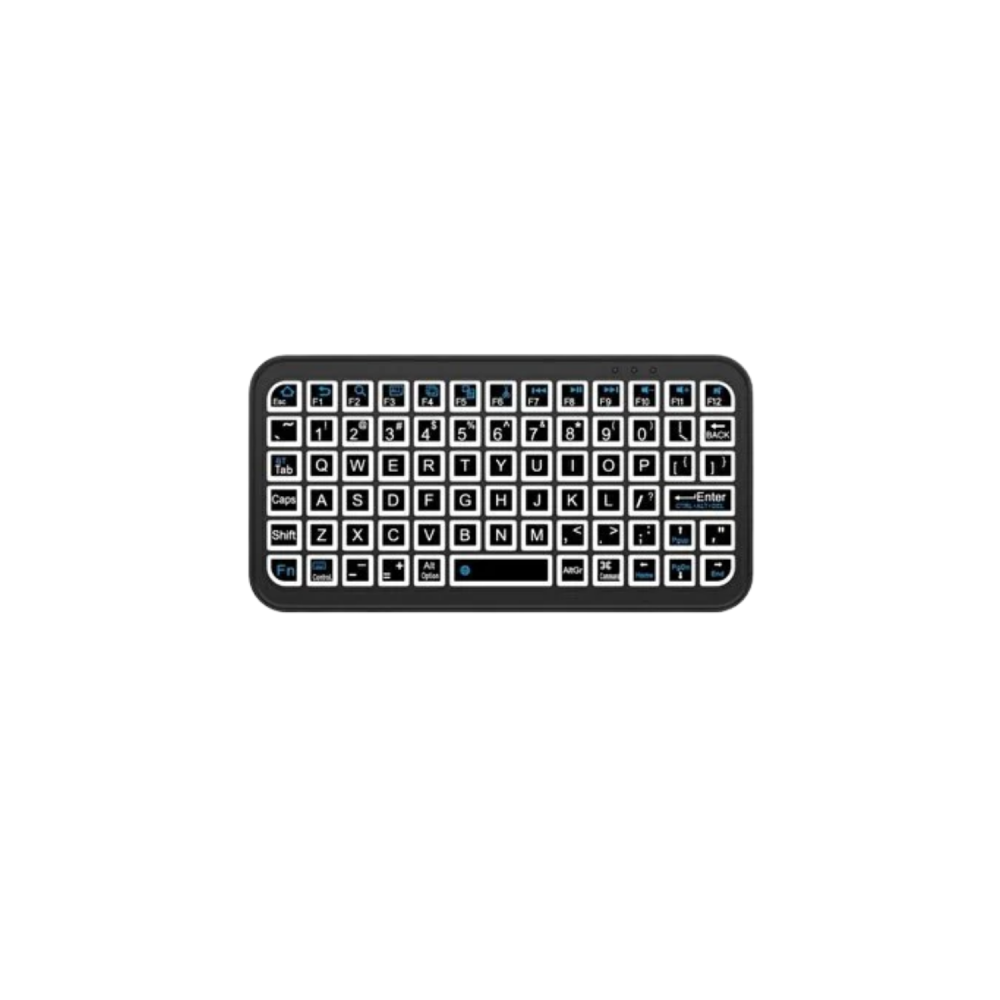 Kompakt Siyah RGB Işıklı Bluetooth Mini Klavye