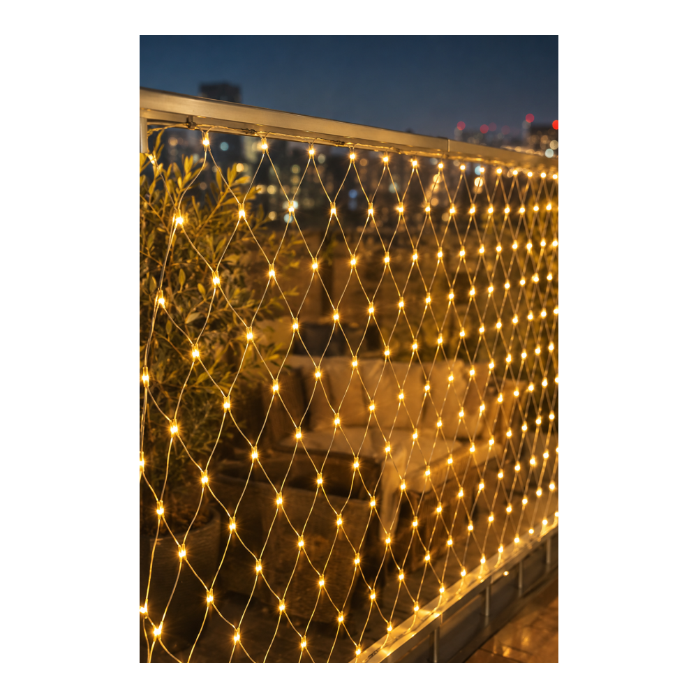 LED File Işık Dekoratif Ağ LED Aydınlatma İç Mekan Balkon Bahçe Süsü Yeni Nesil