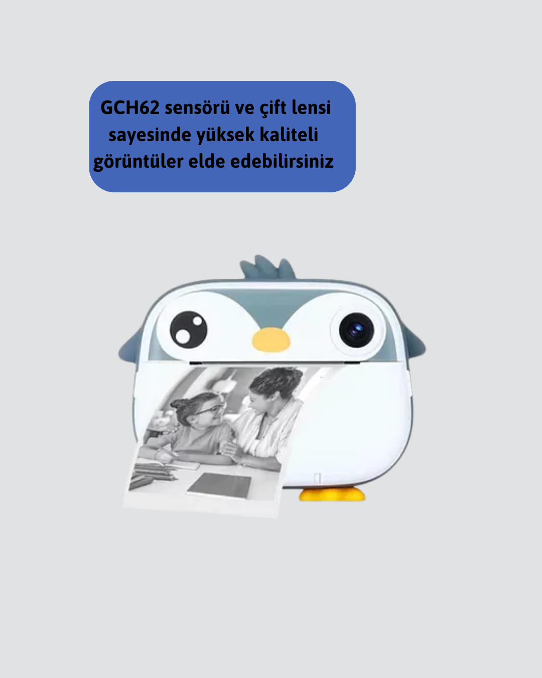 Anında Baskı ve Yüksek Çözünürlüklü Çift Lensli Fotoğraf Makinesi