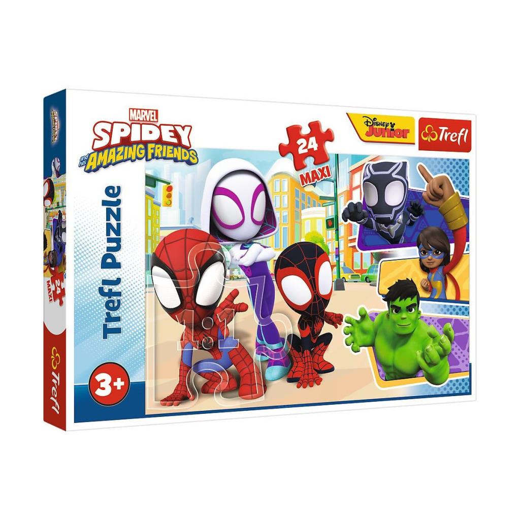 PUZZLE-14348 Maxi Spidey And His 24 Piece Children Puzzle -Vardem